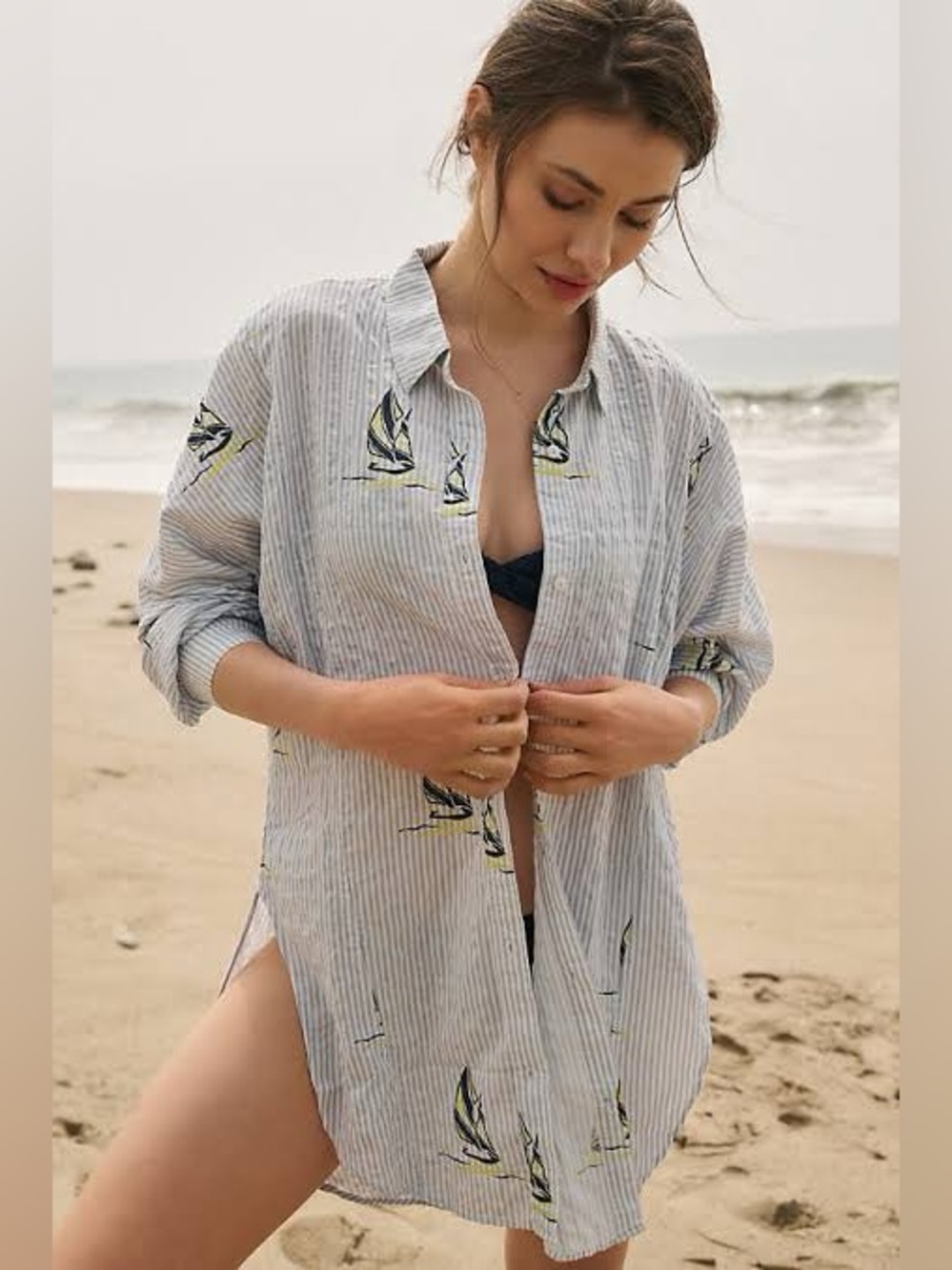 New Anthropologie Daria Buttondown Tunic Size XL - Picture 2 of 6